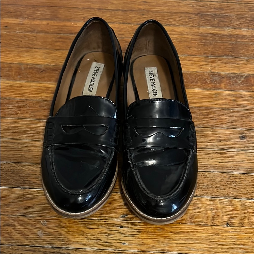 Steve Madden Black Loafers for Women